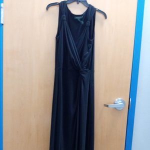 Ralph Lauren Black Maxi Dress Sz 8.  Msrmt r in pictures.